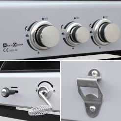 Alice's Garden Houtskool Barbecue - Grilloppervlak (LxB) 41 X 44 Cm - Gas En Houtskool - 3 Branders - Marsac Zwart -Keukengrill Winkel 1200x1200 494