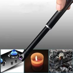 Oplaadbare Lange Dunne Elektrische Aansteker - Duurzame Plasma Aansteker - Inclusief Cadeauverpakking - BBQ – Kaarsen - Zwart -Keukengrill Winkel 1200x1200 5