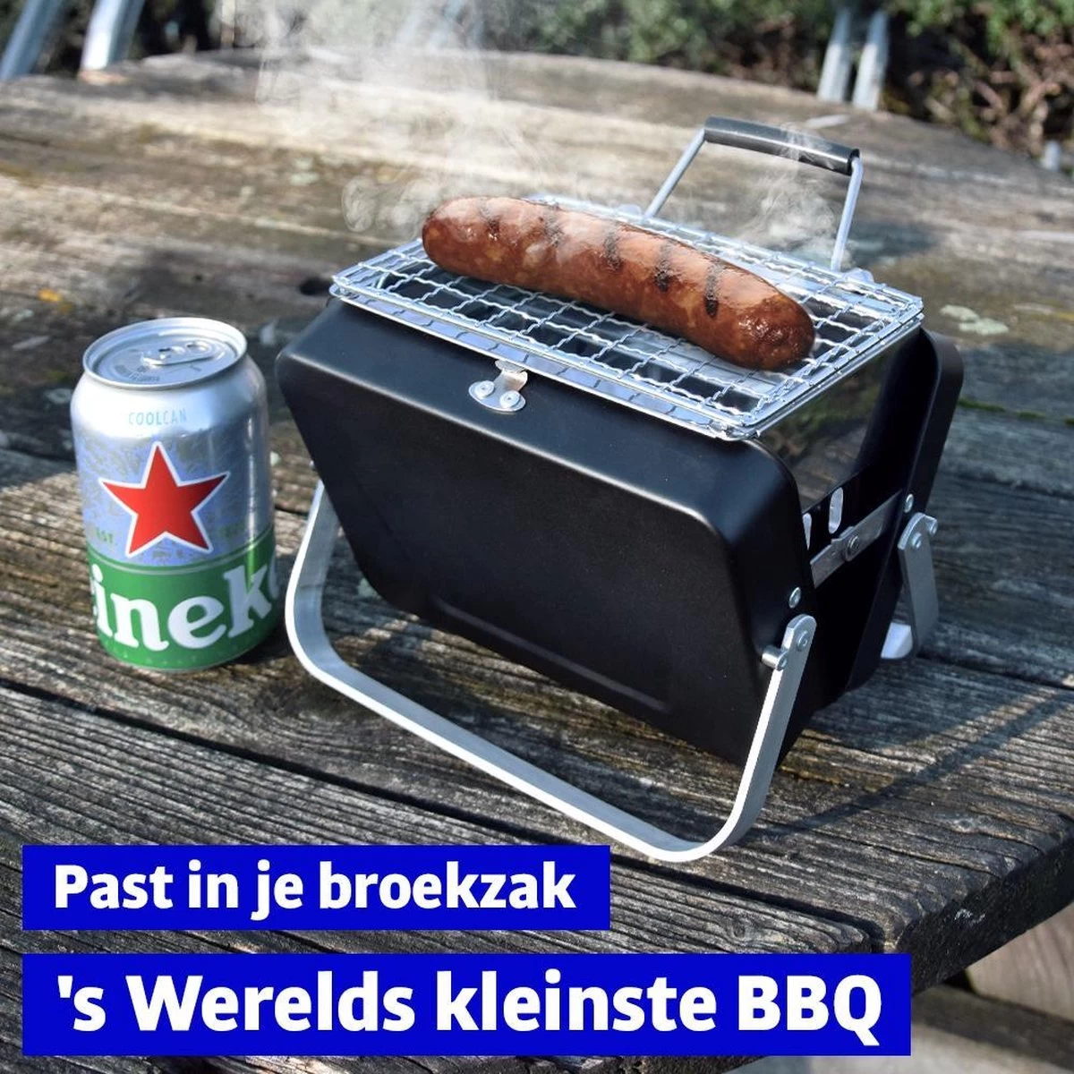Mikamax Draagbare Mini BBQ - Barbecue - 's Werelds Kleinste Barbecue - Past In Je Broekzak - 18 × 6 × 15,5 Cm - 714 Gram - Mat Zwart 1 Mikamax Draagbare Mini BBQ - Barbecue - 's Werelds Kleinste Barbecue - Past In Je Broekzak - 18 × 6 × 15,5 Cm - 714 Gram - Mat Zwart