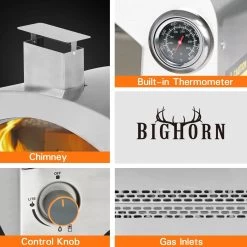 Bighorn Outdoor Edelstaal Gas Pizza Oven - Draagbare Gas Barbecue - Edelstaal -Model SRGG20001 15 Bighorn Outdoor Edelstaal Gas Pizza Oven - Draagbare Gas Barbecue - Edelstaal -Model SRGG20001 -Keukengrill Winkel 1200x1200 643