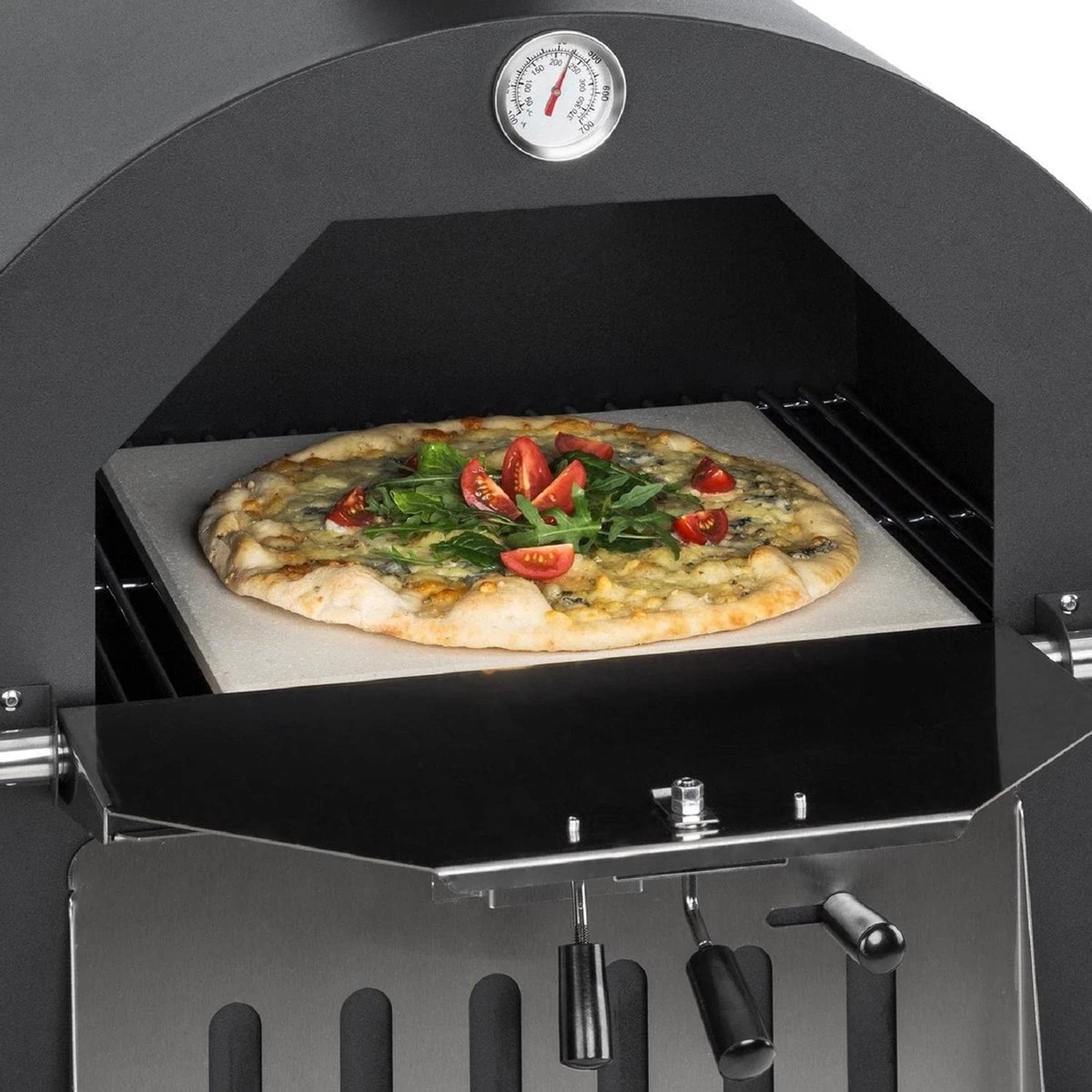 MaxxGarden Pizza Oven - Smoker Barbecue Op Hout, Houtskool Of Pellets - 45 X 65 X 158cm 4 MaxxGarden Pizza Oven - Smoker Barbecue Op Hout, Houtskool Of Pellets - 45 X 65 X 158cm - Afbeelding 4