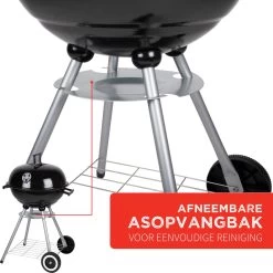 BBQ Collection Houtskoolbarbecue - Kogelbarbecue 45 X 60 Centimeter - Ronde Barbecue - Barbecue Op Wielen - Zwart - Metaal -Keukengrill Winkel 1200x1200 675