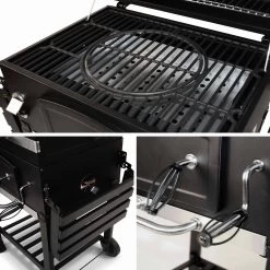 Alice's Garden Houtskool BBQ Bernard - Smoker - Verstelbare Houtskoolbak - Zwart -Keukengrill Winkel 1200x1200 688