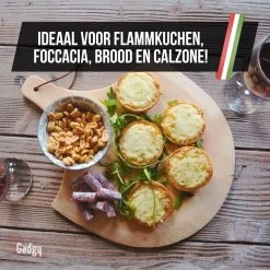 Gadgy Pizzasteen Met Pizzaschep – Cordieriet Voor Knapperige Pizzabodem – Pizzasteen Voor BBQ, Oven Of Kamado - Pizzaspatel - Pizza Set -Keukengrill Winkel 1200x1200 90