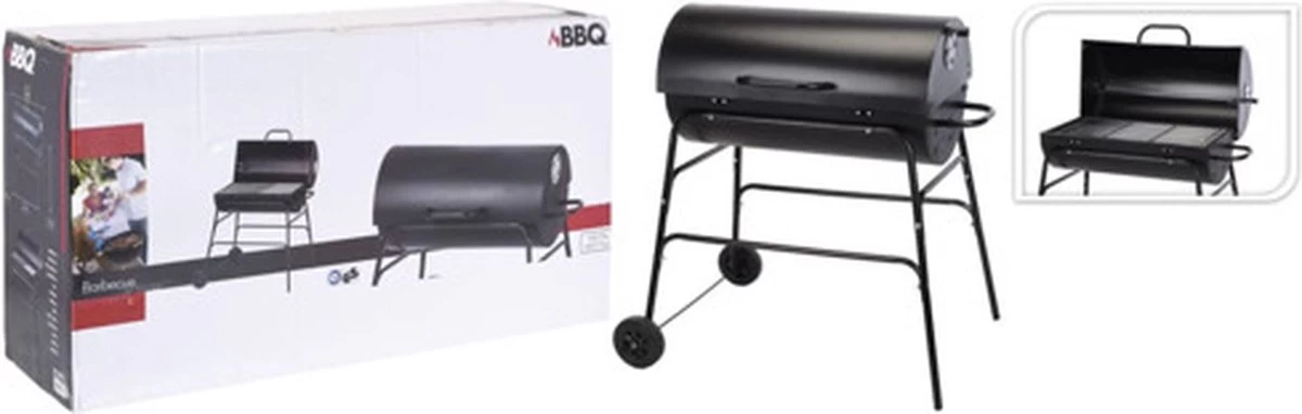 BBQ XL Houtskoolbarbecue - Cilindervorm - Grilloppervlak (LxB) 71 X 35 Cm - Zwart 10 BBQ XL Houtskoolbarbecue - Cilindervorm - Grilloppervlak (LxB) 71 X 35 Cm - Zwart - Afbeelding 10