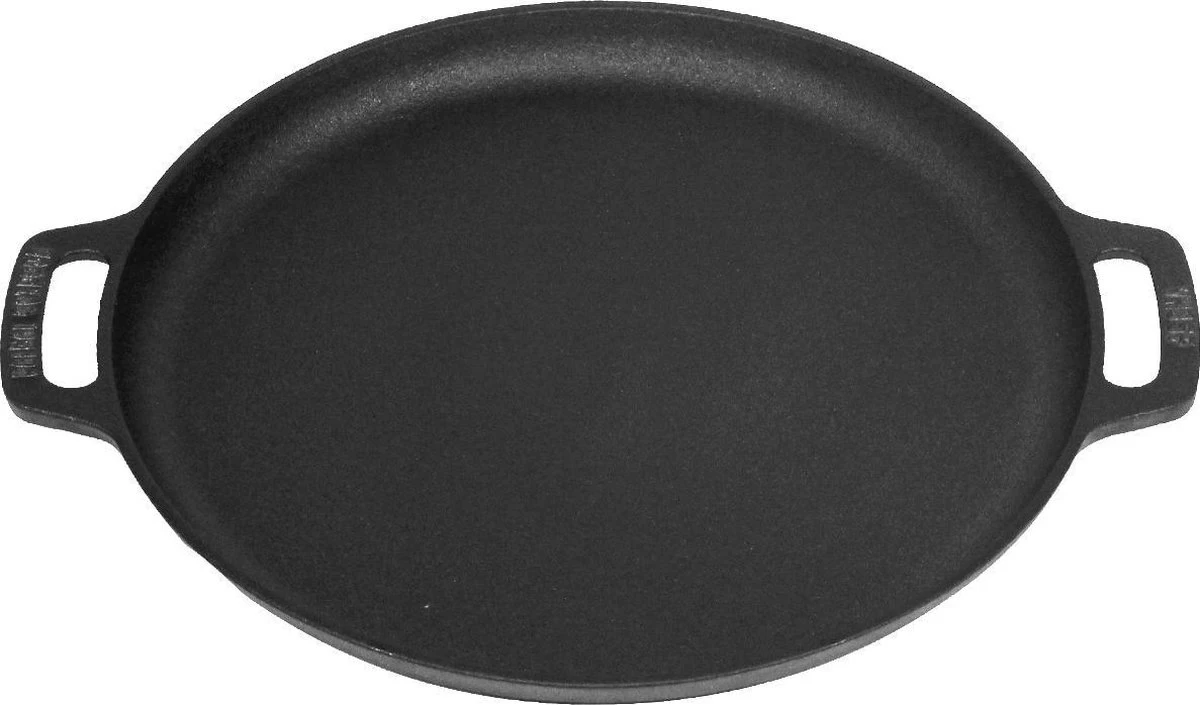Valhal Outdoor Skillet / Plancha / Koekenpan - Gietijzer - Diameter 35cm, Twee Handvatten, VH35F 1 Valhal Outdoor Skillet / Plancha / Koekenpan - Gietijzer - Diameter 35cm, Twee Handvatten, VH35F