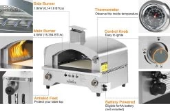 Bighorn Outdoor Edelstaal Gas Pizza Oven - Draagbare Gas Barbecue - Edelstaal -Model SRGG20001 16 Bighorn Outdoor Edelstaal Gas Pizza Oven - Draagbare Gas Barbecue - Edelstaal -Model SRGG20001 -Keukengrill Winkel 1200x787 1