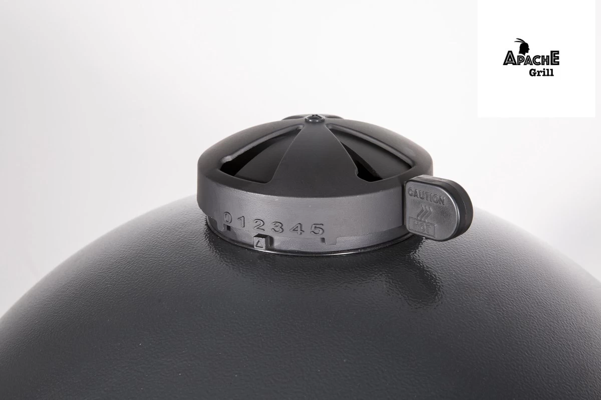 Apache Grill 21 Inch Kamado BBQ Egg | Houtskool | Zwart | Ø 50cm Grill Oppervlak | Dubbelwandig & Geïsoleerd 5 Apache Grill 21 Inch Kamado BBQ Egg | Houtskool | Zwart | Ø 50cm Grill Oppervlak | Dubbelwandig & Geïsoleerd - Afbeelding 5
