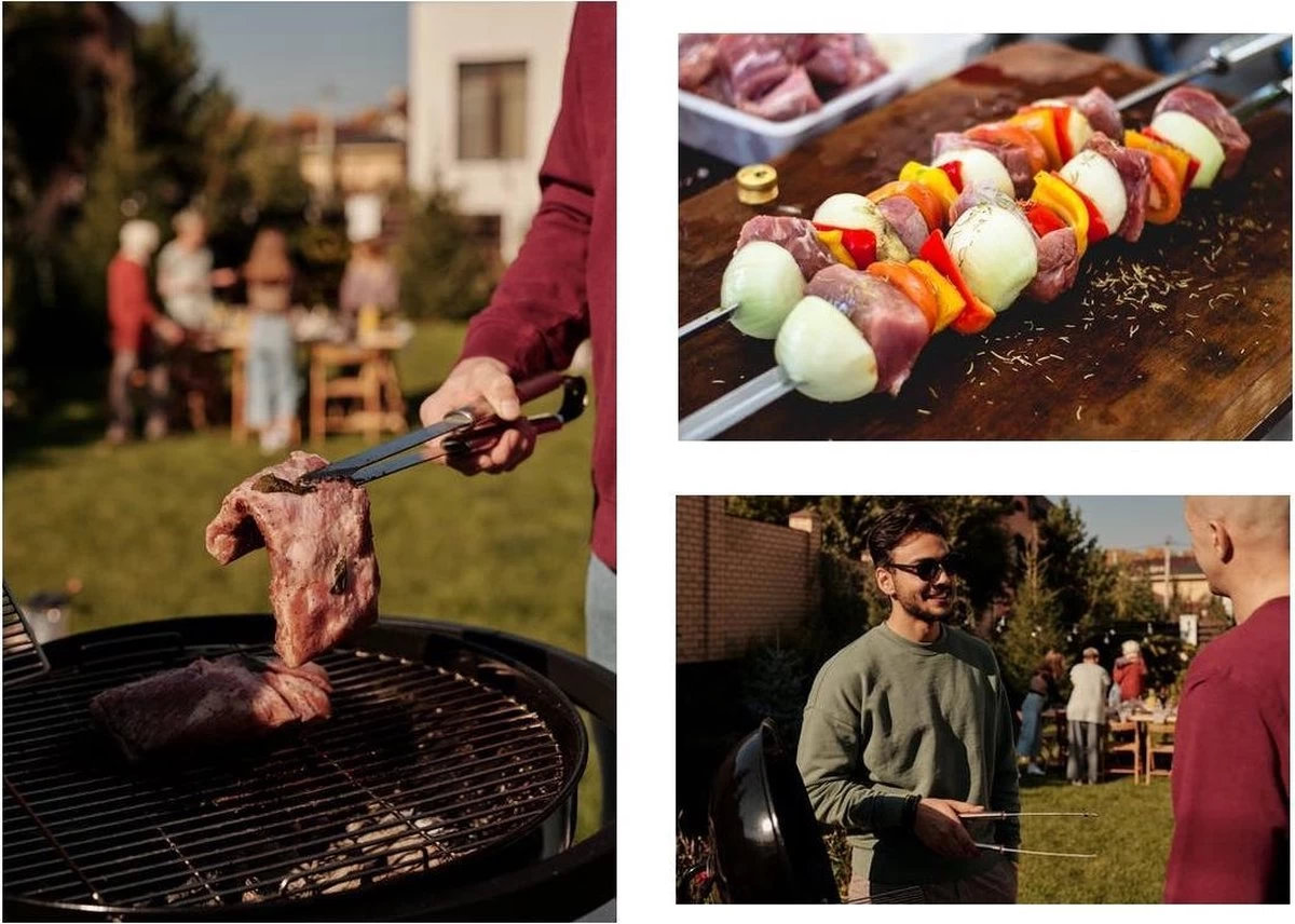 BBQ Accesoires Set Met Thermometer, Handschoenen, Bbq Tang, Bbq Borstel Van Zedar 3 BBQ Accesoires Set Met Thermometer, Handschoenen, Bbq Tang, Bbq Borstel Van Zedar - Afbeelding 3