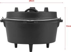 Dutch Oven Enkhuizen Met Deksel Gietijzer Zwart 4,2 L -Keukengrill Winkel 1200x877 1