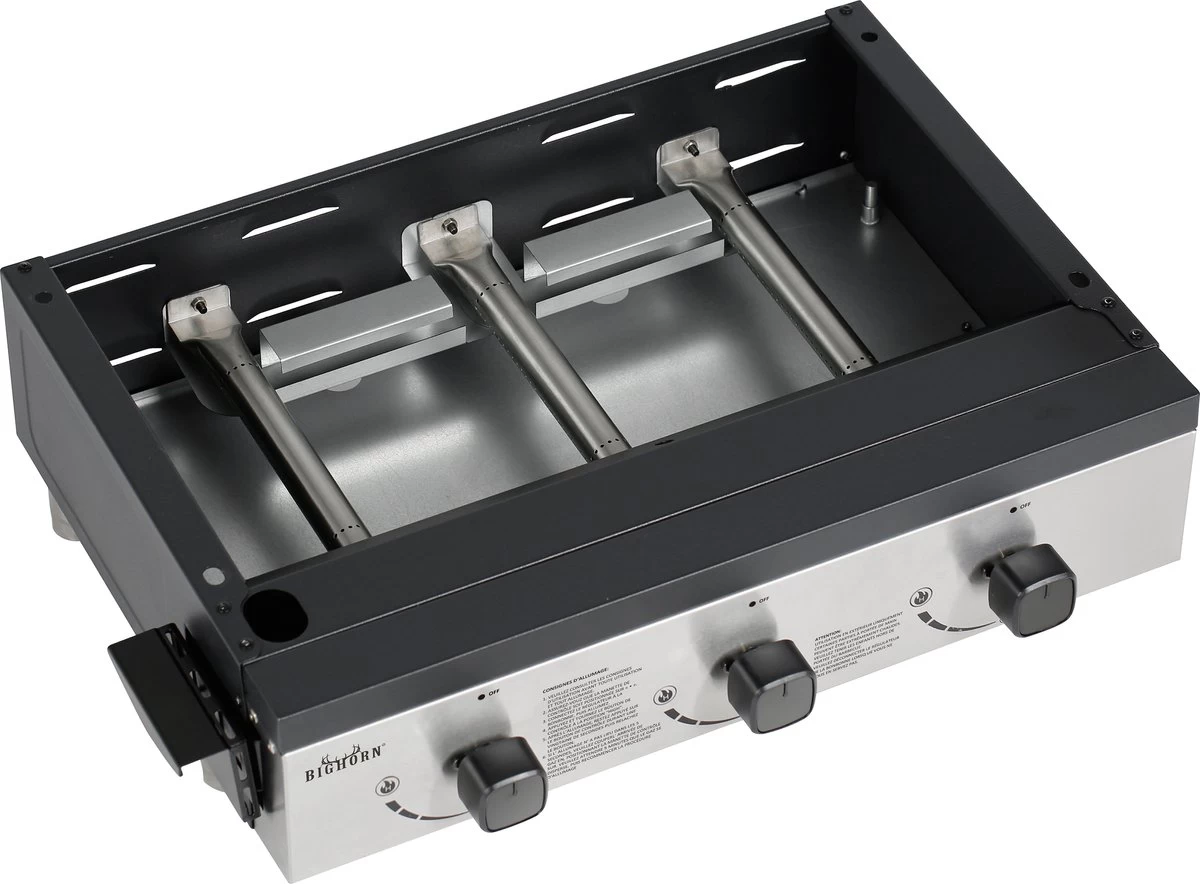 Bighorn Plancha Grill - Gasbarbecue – Tabletop – Draagbaar – 3 Branders 6 Bighorn Plancha Grill - Gasbarbecue – Tabletop – Draagbaar – 3 Branders - Afbeelding 6