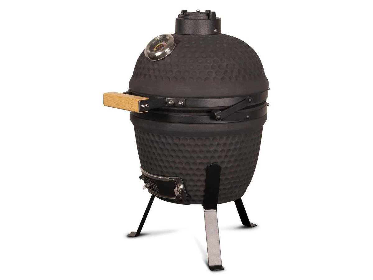 Patton Kamado Grill 13" - Keramisch - Kookoppervlak Ø 28 - Mat Zwart 2 Patton Kamado Grill 13" - Keramisch - Kookoppervlak Ø 28 - Mat Zwart - Afbeelding 2