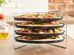 Pizza - Pizzarek - Pizza Oven - Zenker - Pizzabakset - 5 Delige Set Voor 4 Pizza's - Ø 28,5 Cm - Antiaanbaklaag Van ILAG® - Pizzaplaat - Pizza -Keukengrill Winkel 1200x900 9