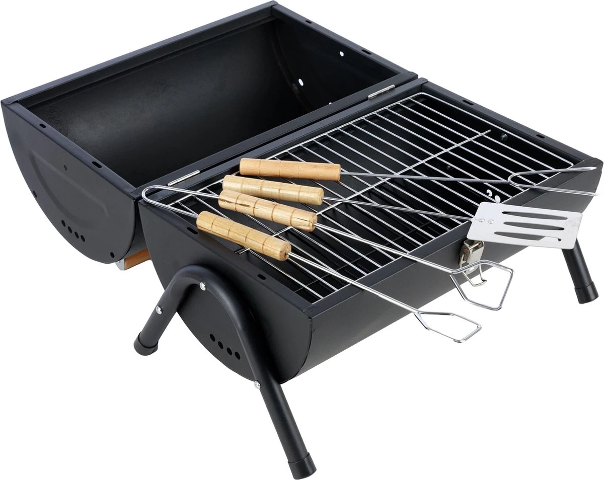MaxxGarden BBQ - Houtskool Barbecue - Smoker Barbecue - Grilloppervlak (LxB) 38 X 52 Cm - Met Dubbel Grill Vlak - Zwart 6 MaxxGarden BBQ - Houtskool Barbecue - Smoker Barbecue - Grilloppervlak (LxB) 38 X 52 Cm - Met Dubbel Grill Vlak - Zwart - Afbeelding 6