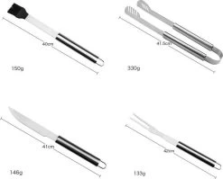 Sens Design BBQ Accesoires - 18 Delig - BBQ Gereedschapset Koffer -Keukengrill Winkel 1200x969