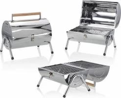 BBQ Collection Houtskoolbarbecue - Cilinder - Chroom -Keukengrill Winkel 1200x972 1