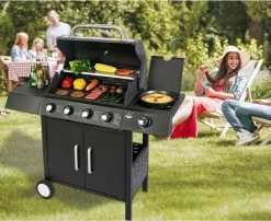 El Fuego San Angelo 4.1 Gasbarbecue - 5 Branders - Zwart -Keukengrill Winkel 1200x979
