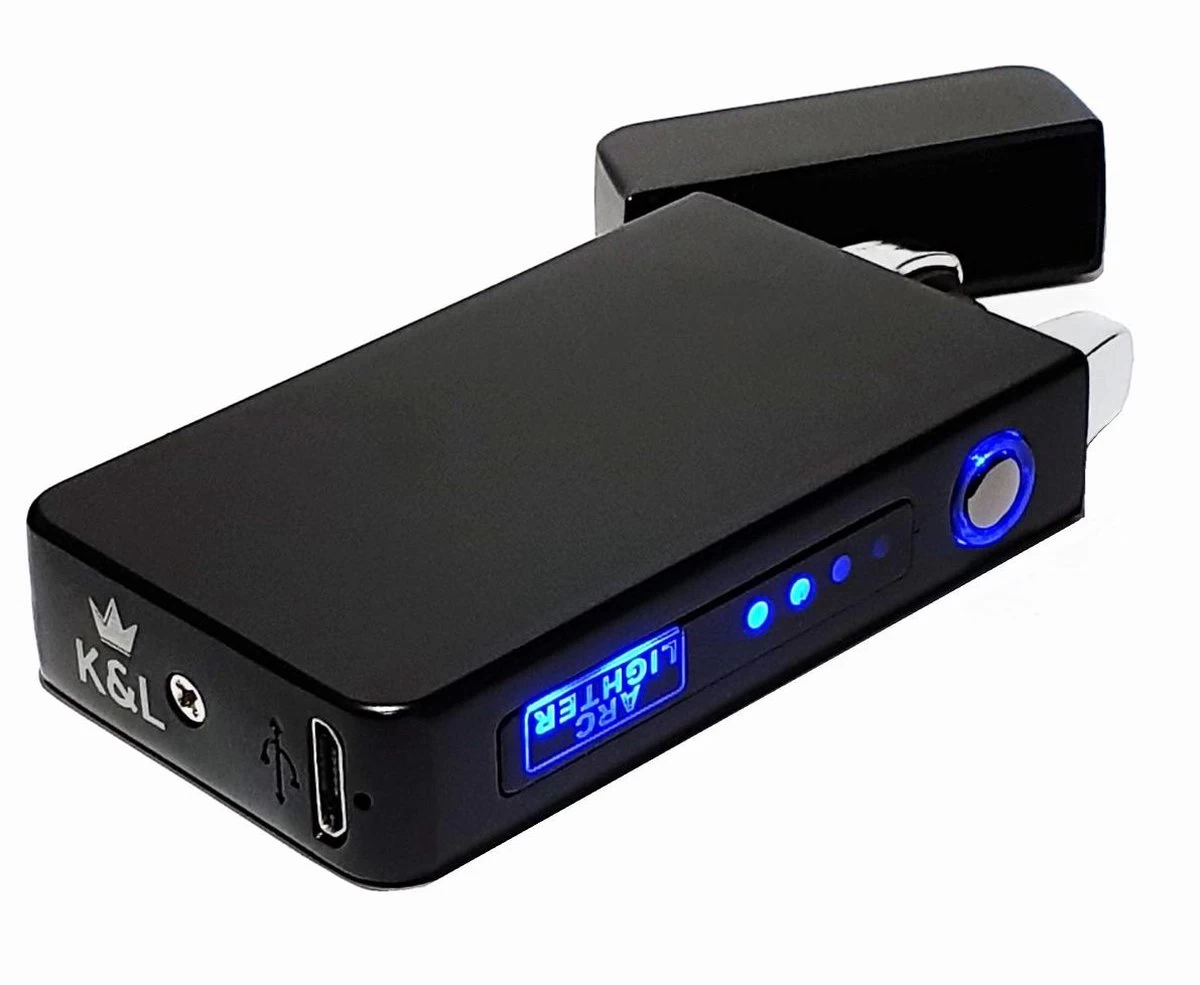 K&L Elektrische Plasma Aansteker - Vuurwerk - USB Oplaadbaar - Storm Bestendig 2 K&L Elektrische Plasma Aansteker - Vuurwerk - USB Oplaadbaar - Storm Bestendig - Afbeelding 2