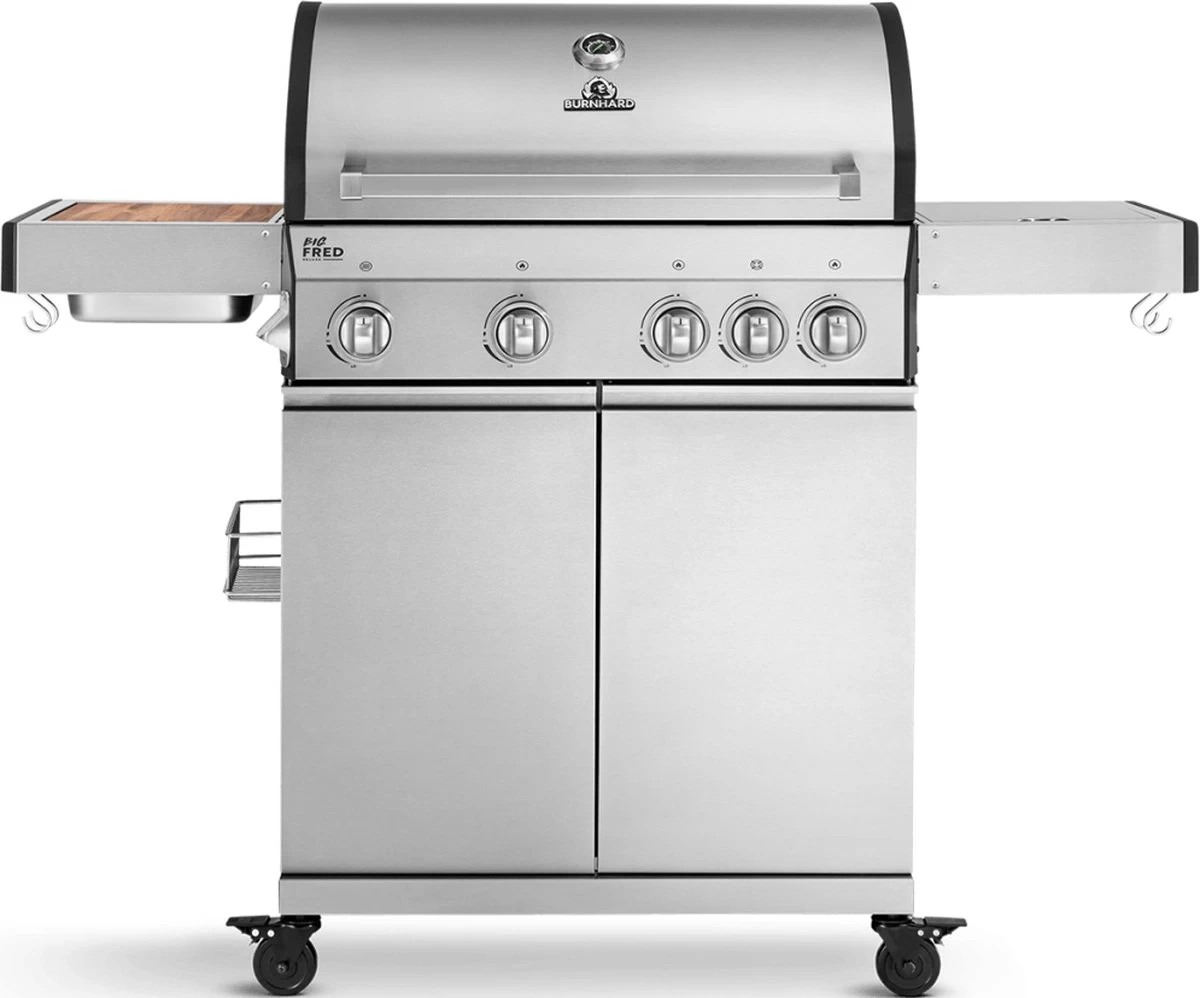 Burnhard Gas BBQ Big FRED Deluxe - 4 Branders - Incl. Keramische Infraroodbrander & Afdekhoes - Deluxe 1 Burnhard Gas BBQ Big FRED Deluxe - 4 Branders - Incl. Keramische Infraroodbrander & Afdekhoes - Deluxe