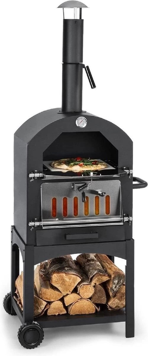 MaxxGarden Pizza Oven Buiten - Houtskool – Incl. Pizzasteen - 45x65x158cm 1 MaxxGarden Pizza Oven Buiten - Houtskool – Incl. Pizzasteen - 45x65x158cm