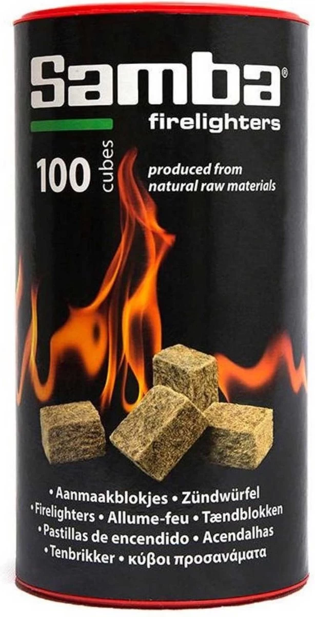 Samba Bruine Aanmaakblokjes Openhaard - 600 Stuks In Kokers - Omdoos 3 Samba Bruine Aanmaakblokjes Openhaard - 600 Stuks In Kokers - Omdoos - Afbeelding 3