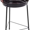 Houtskoolbarbecue Ø33 Cm | Verstelbare Grill BBQ | Halfopen | Zwart / Rood