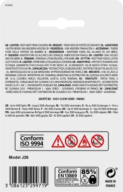 BIC J26 Maxi Vuursteen Flint Aanstekers - Diverse Kleuren - Pak Van 5 Gasaanstekers - Kindveilig -Keukengrill Winkel 770x1200