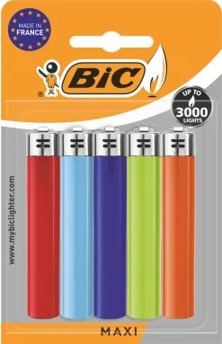 BIC J26 Maxi Vuursteen Flint Aanstekers - Diverse Kleuren - Pak Van 5 Gasaanstekers - Kindveilig -Keukengrill Winkel 774x1200 2