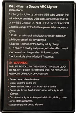 K&L Elektrische Plasma Aansteker - Vuurwerk - USB Oplaadbaar - Storm Bestendig 6 K&L Elektrische Plasma Aansteker - Vuurwerk - USB Oplaadbaar - Storm Bestendig -Keukengrill Winkel 808x1200