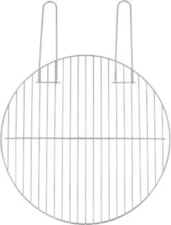 BBQ Rooster Van Roestvrij Staal Voor Ø 44 CM Doorsnede Kogel BBQ's (o.a. Geschikt Voor Weber) Barbecuerooster Verchroomd - Met Handvaten - Hoge Kwaliteit