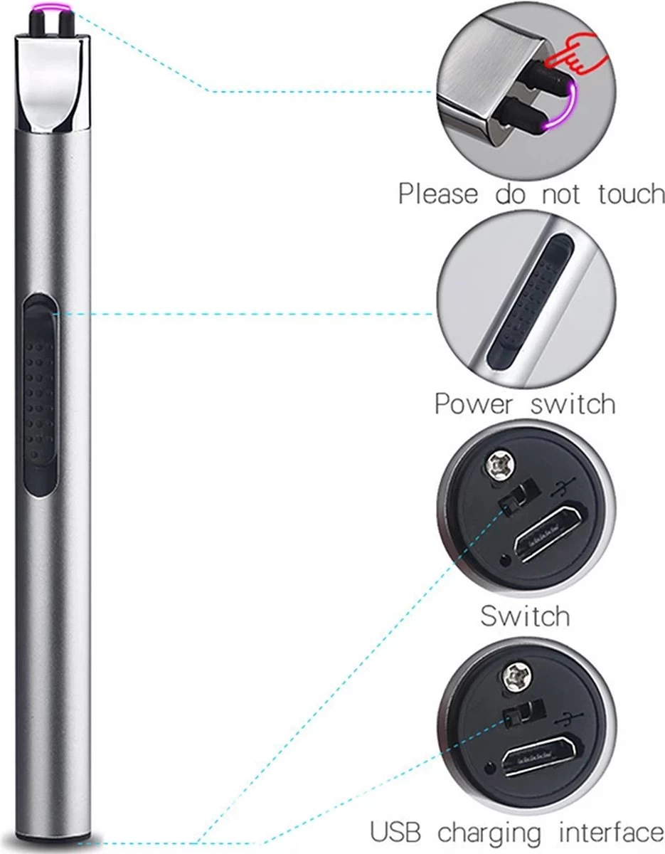 Staza Oplaadbare Lange Elektrische Aansteker - Duurzame Plasma Aansteker - Inclusief Cadeauverpakking - BBQ - Kaarsen 6 Staza Oplaadbare Lange Elektrische Aansteker - Duurzame Plasma Aansteker - Inclusief Cadeauverpakking - BBQ - Kaarsen - Afbeelding 6