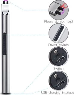 Staza - Oplaadbare Lange Elektrische Aansteker - Duurzame Plasma Aansteker - Inclusief Cadeauverpakking - BBQ - Kaarsen - Zwart -Keukengrill Winkel 936x1200