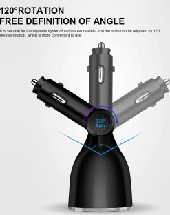 Auto Sigarettenaansteker Splitter - Losse Oplader - USB 2.0 A/USB 3.0 A 2 Poorten - Zwart - Snellader - Splitter - Auto Lader USB -Keukengrill Winkel 951x1200